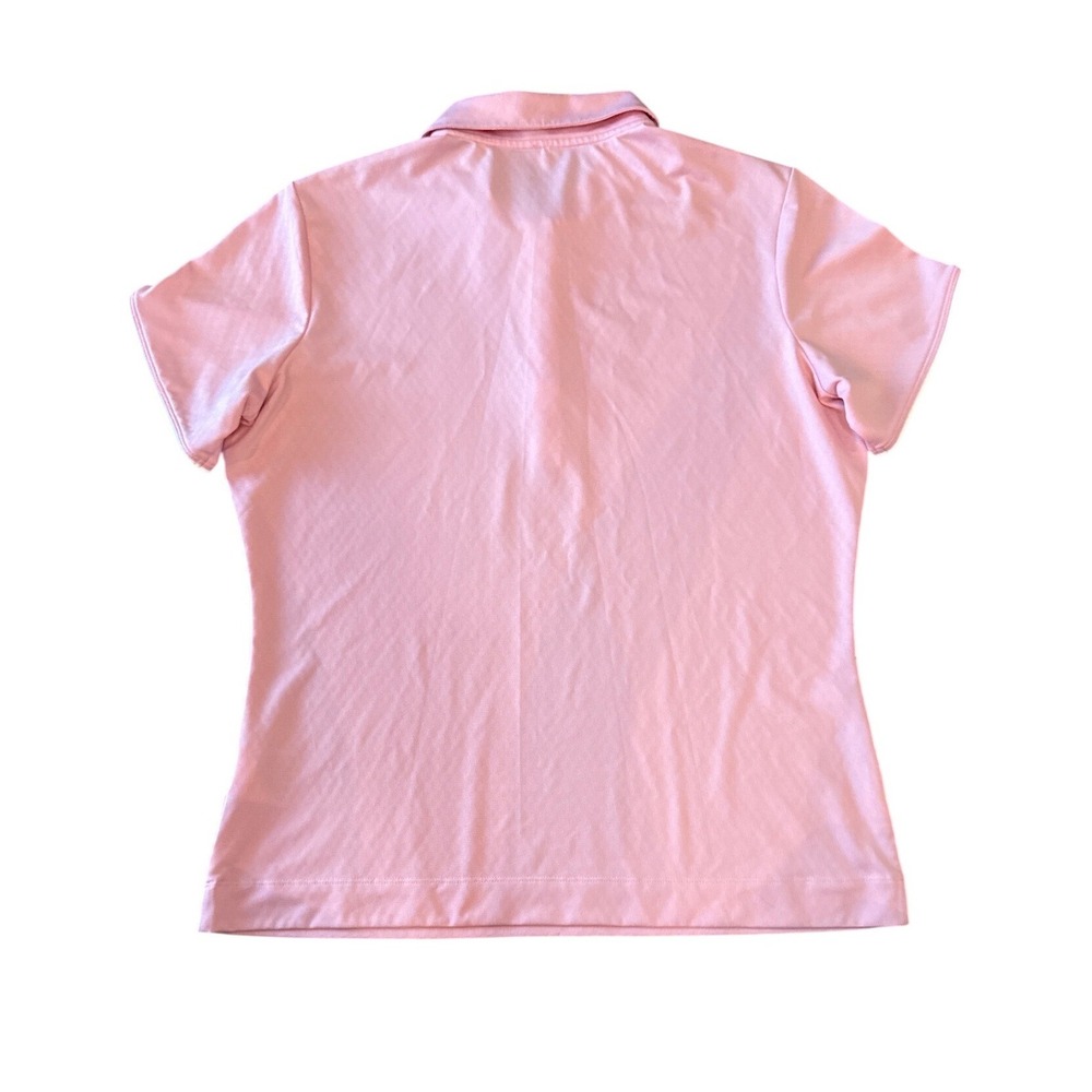 Nike Golf Dri-Fit Pink Polo Shirt Sz M Snap Button Up Pink Activewear Gorpcore - Picture 2 of 8